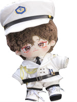 Rooftop doll clothes blowing bubble Klin cotton doll clothes 20cm doll clothes black and white uniform cool handsome belt.