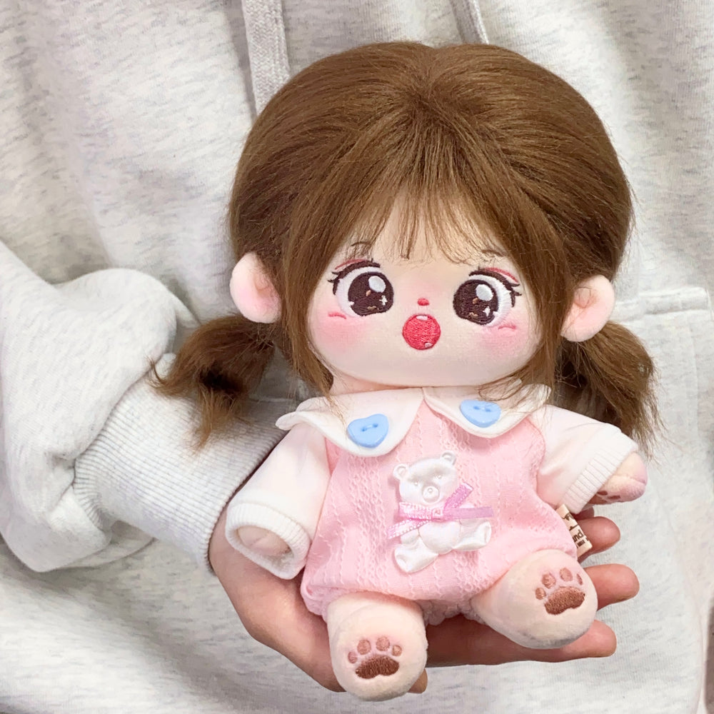 Cotton Doll Clothes for Female Dolls 20cm Doll Replacement Cute Clothes Crawler Suit Lucky Little Bear