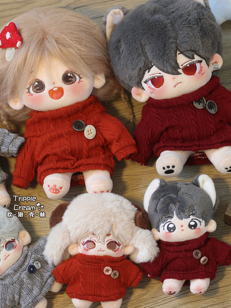 Cotton doll clothes 10cm-20cm clothes blowing bubble Klin sweater series male female doll starfish body normal body.