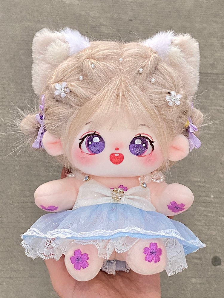 [Butterfly Sakura] Paste Paste Cotton Doll for Female Dolls 20cm Genuine Doll Figure Naked Doll Skeleton Gift for Girls.