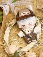 10cm Night Breeze Sound Blowing Bubble Klin Cotton Doll Clothes 10cm Doll Detective Cape British Fox