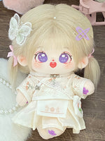 [Butterfly Sakura] Paste Paste Cotton Doll for Female Dolls 20cm Genuine Doll Figure Naked Doll Skeleton Gift for Girls.