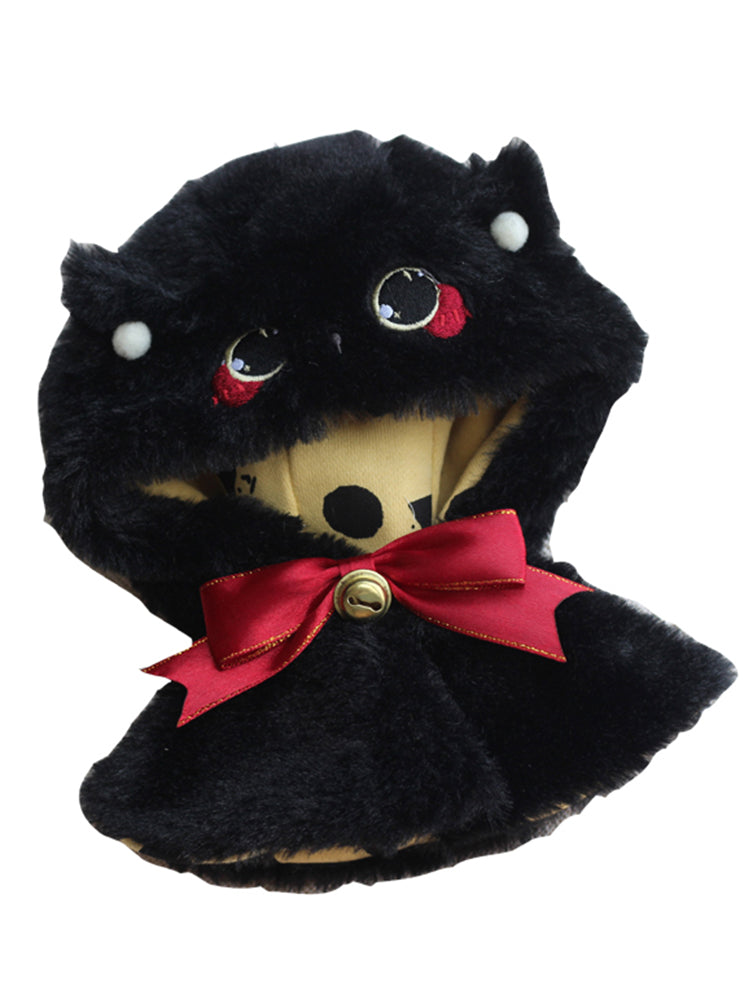 Black Cat Riddle Double-sided Cape Series doll clothes, Blowing Bubbles Clan cotton doll clothes, fluffy and adorable attire for dolls