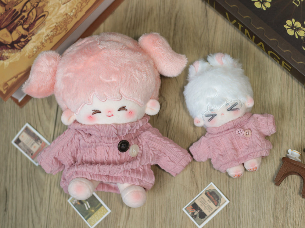 Cotton doll clothes 10cm & 20cm Labubu clothing original blowing bubble Klin sweater series new color simple.