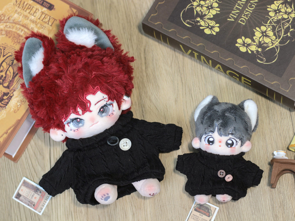 Cotton doll clothes 10cm & 20cm Labubu clothing original blowing bubble Klin sweater series new color simple.