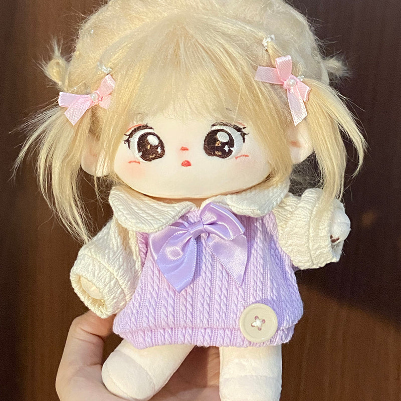 [Grape Milk Cap] Paste Paste 20cm Cotton Doll Clothes Male and Female Doll Clothing Doll Original Sweater In-stock