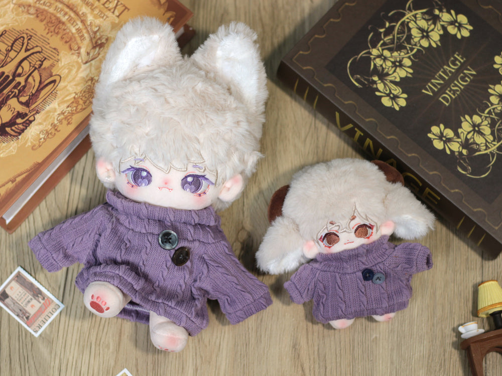 Cotton doll clothes 10cm & 20cm Labubu clothing original blowing bubble Klin sweater series new color simple.