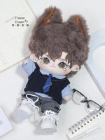 Cotton doll clothes, 20cm in size, original design by Blowing Bubbles Clan, pure white scientific uniform with elegant glasses, suitable for student professionals