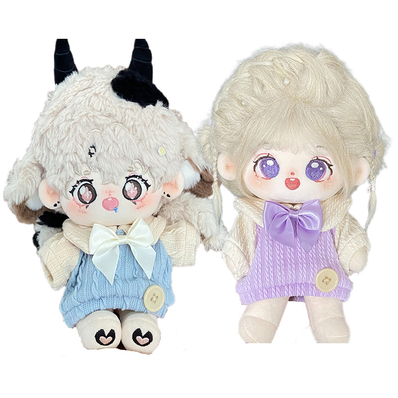 [Grape Milk Cap] Paste Paste 20cm Cotton Doll Clothes Male and Female Doll Clothing Doll Original Sweater In-stock