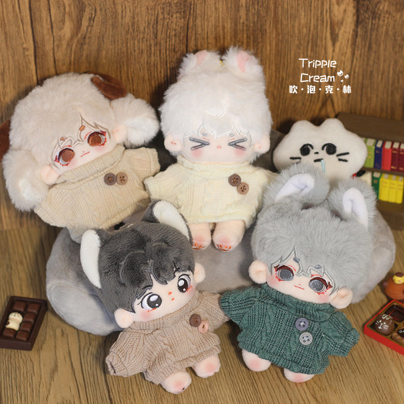 10cm Cotton Doll Sweater Series Blowing Bubble Klin Original Cotton Doll Clothes Autumn Collection.