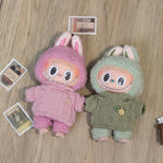 Cotton doll clothes 10cm & 20cm Labubu clothing original blowing bubble Klin sweater series new color simple.