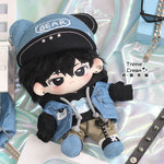 Denim cool doll clothes blowing bubble Klin cotton doll clothes doll clothing cool handsome vest rivet trend 20cm swagger brother.