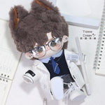 Cotton doll clothes, 20cm in size, original design by Blowing Bubbles Clan, pure white scientific uniform with elegant glasses, suitable for student professionals