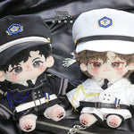 Rooftop doll clothes blowing bubble Klin cotton doll clothes 20cm doll clothes black and white uniform cool handsome belt.