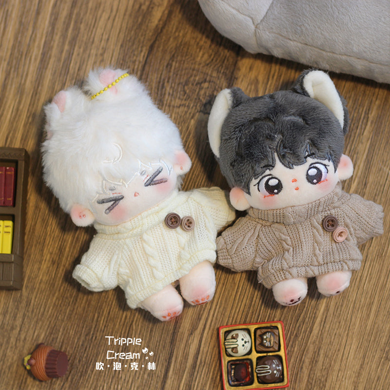 10cm Cotton Doll Sweater Series Blowing Bubble Klin Original Cotton Doll Clothes Autumn Collection.