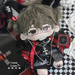 Cotton doll clothes, 20cm in size, original design by Blowing Bubbles Clan, for male and female dolls adhering to the Kusu Law, featuring dark gothic cat ears