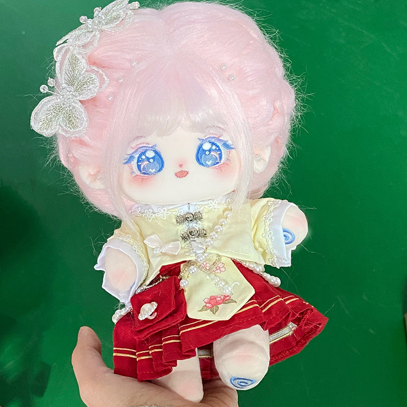 New - Heartful - Stick-in Cotton Doll Girl Doll 20cm Genuine Clothing Set Gift Doll