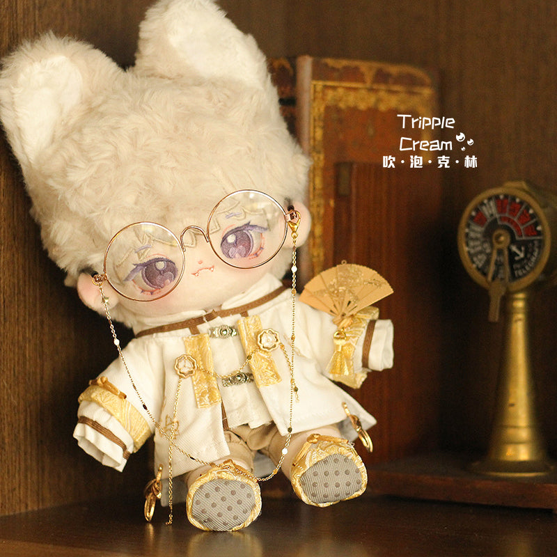 Yulan Gentleman Cotton Doll Clothes Blowing Bubble Klin 20cm Attribute-Free Western Republic Handsome Glasses Elegant.