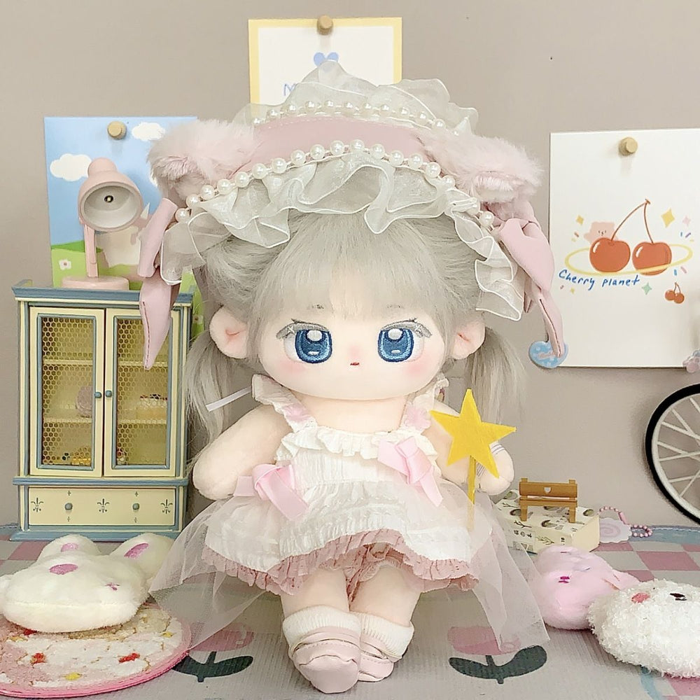 [Yin Su] Cotton doll 20cm girl genuine clothes set plush doll cute gift in stock.