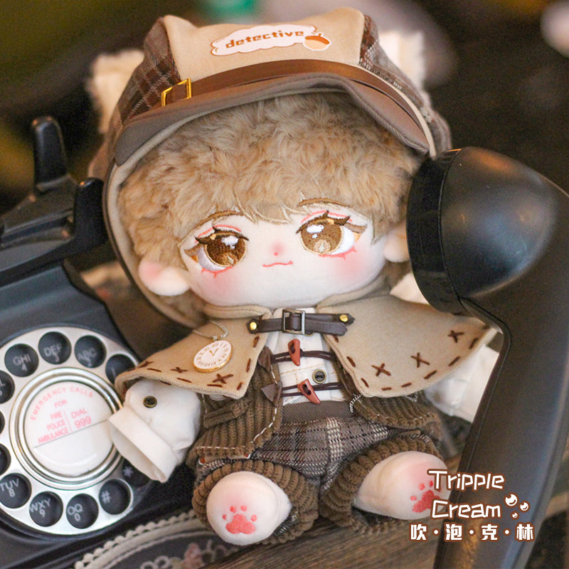 Breezy Mansion Series Night Breeze Sound Blowing Bubble Klin Cotton Doll Clothes 20cm Doll Detective Cape.