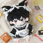 Cotton doll clothes, 20cm in size, Blowing Bubbles Clan attire for male and female dolls, featuring adorable maid outfits.