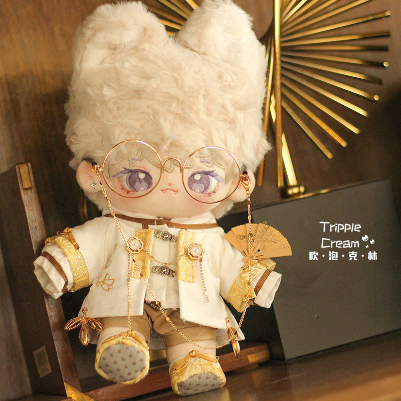 Yulan Gentleman Cotton Doll Clothes Blowing Bubble Klin 20cm Attribute-Free Western Republic Handsome Glasses Elegant.