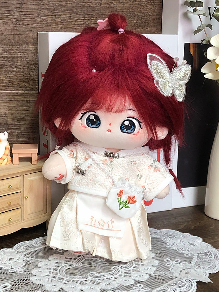 [Fluffy Bunny Doll Clothes] Tietie Li Cotton Doll Clothes 20cm Girls' Autumn and Winter Ancient and National Style Cheongsam.