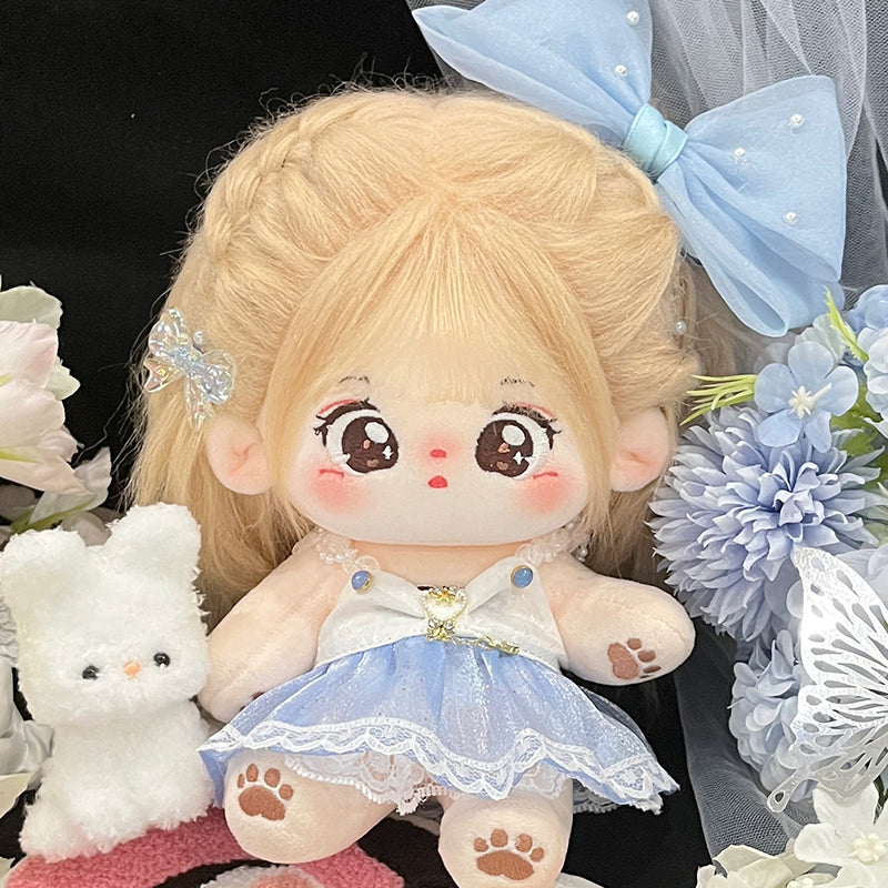 [Qiao Wo] Tietie Li Cotton Doll Girl 20cm Genuine with Skeleton Plush Doll Naked Doll as Gift.