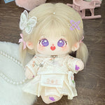 [Butterfly Sakura] Paste Paste Cotton Doll for Female Dolls 20cm Genuine Doll Figure Naked Doll Skeleton Gift for Girls.