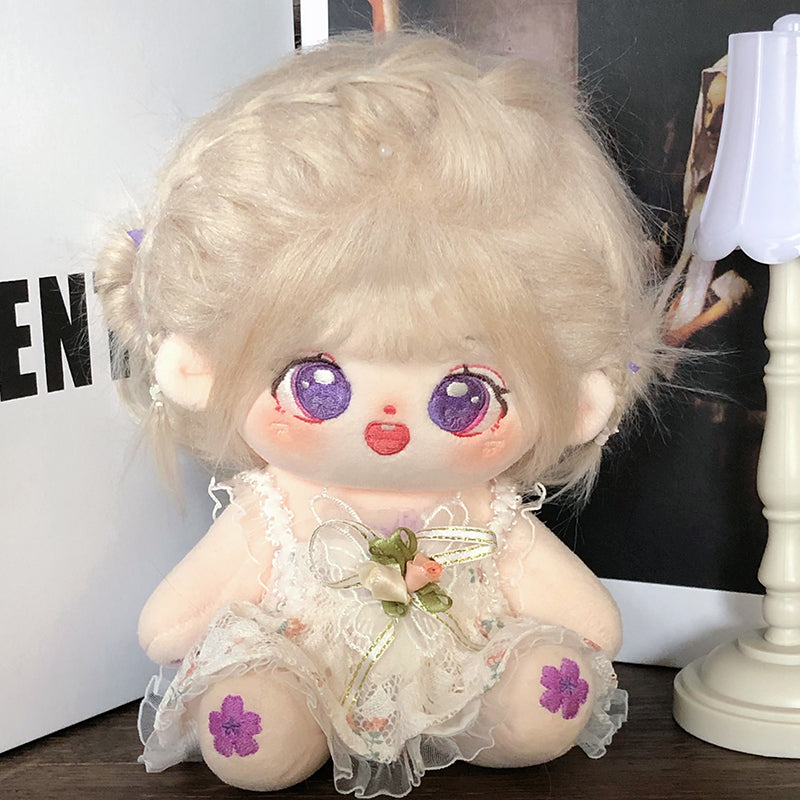 [Taro Tart] Paste Paste Cotton Doll for Female Dolls 20cm Genuine Skeleton Plush Doll Naked Doll Gift for Girls.