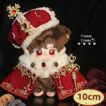 Coronation Ceremony Cotton Doll Clothes Blowing Bubble Klin 20cm Attribute-Free Court King Cape Noble Gorgeous Crown.