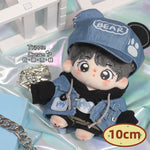 Denim cool doll clothes blowing bubble Klin cotton doll clothes doll clothing cool handsome vest rivet trend 20cm swagger brother.