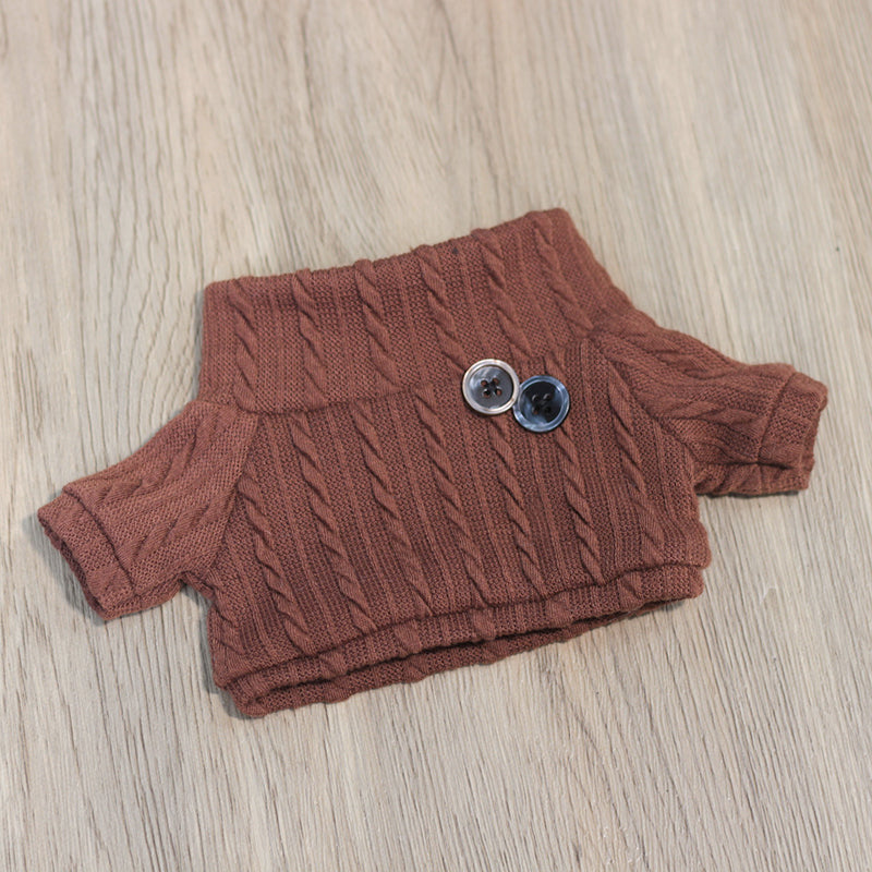 Cotton doll clothes 10cm & 20cm Labubu clothing original blowing bubble Klin sweater series new color simple.