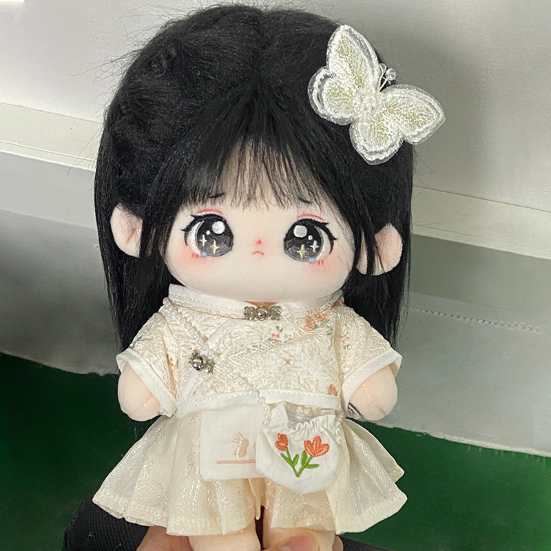 [Yin Su] Cotton doll 20cm girl genuine clothes set plush doll cute gift in stock.