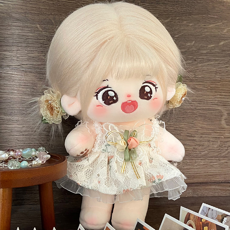 [Qiao Wo] Tietie Li Cotton Doll Girl 20cm Genuine with Skeleton Plush Doll Naked Doll as Gift.