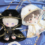 Coronation Ceremony Cotton Doll Clothes Blowing Bubble Klin 20cm Attribute-Free Court King Cape Noble Gorgeous Crown.