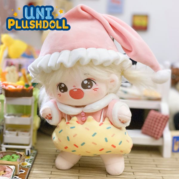Uni Plush Doll Baby Clothes Nightcap Set 20cm Plush Cotton Doll Clothes