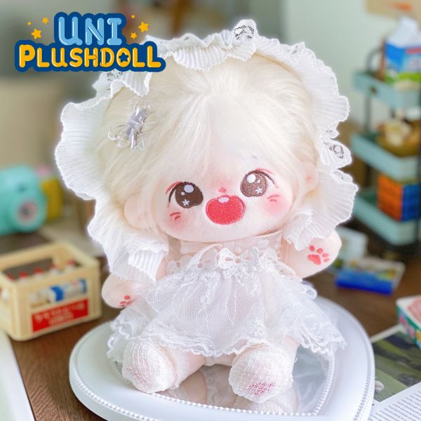 Uni Plush Doll Little Fudie Suspender Skirt Baby Hat  20cm Plush Cotton Doll Clothes