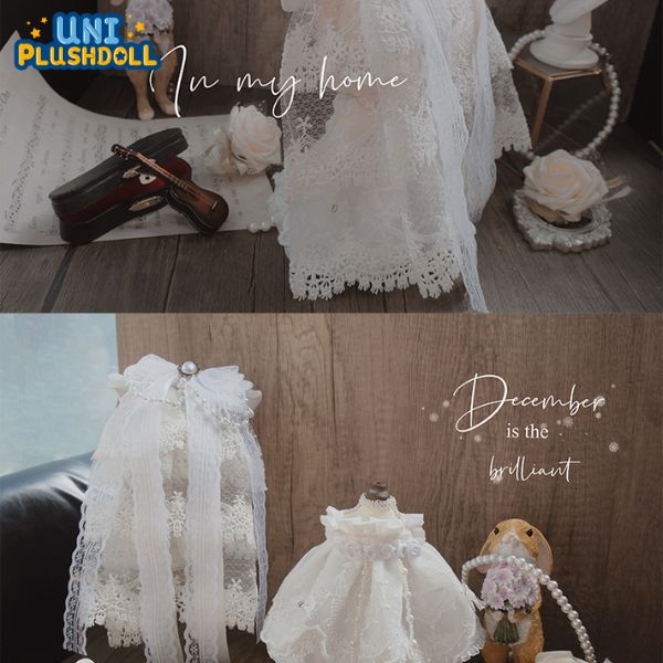 Uni Plush Doll Wedding Dress 20cm Plush Cotton Doll Clothes